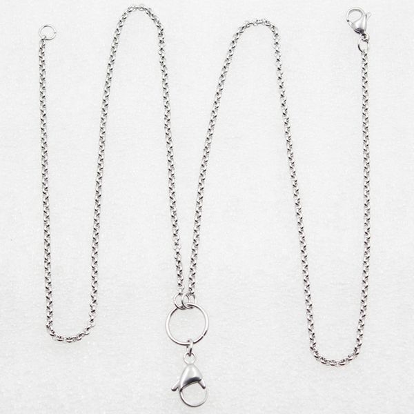 

Panpan 316L нержавеющая сталь 24" 2.3 мм ширина 2 Омар застежки цепи ожерелье Оптовая ювел