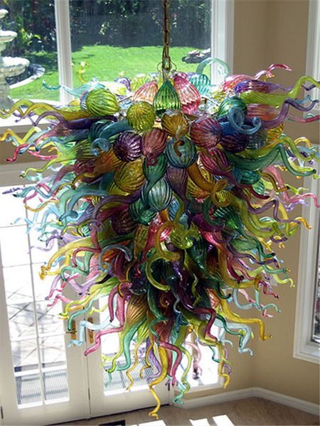 Wholesale Multi Colored Murano Glass Chandelier Light Ac110