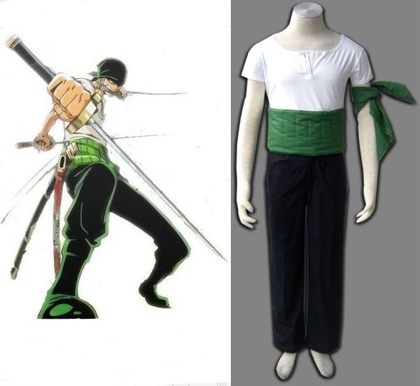 

one piece roronoa zoro cosplay halloween costume, Black