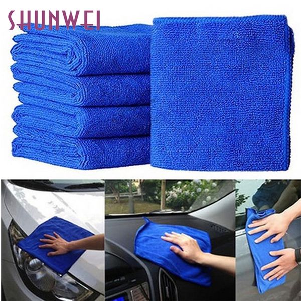 

wholesale- car-styling microfiber car wash new practical blue soft absorbent wash cloth car auto care fe28 levert dropship