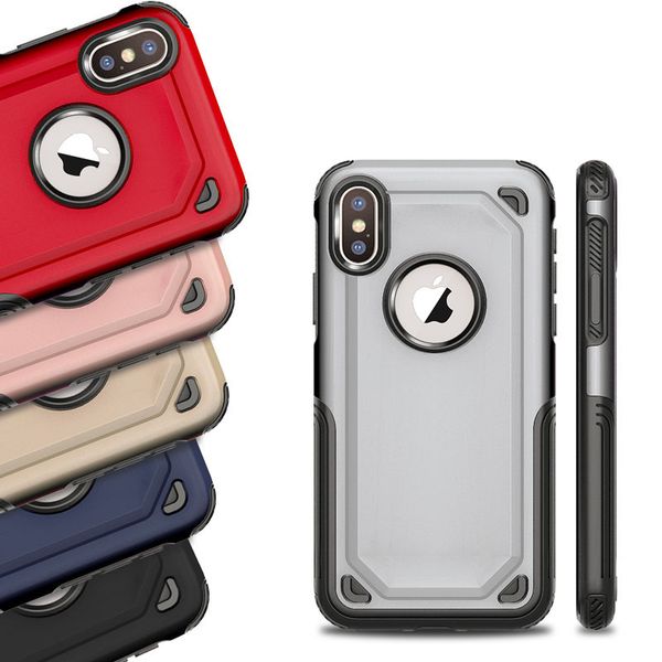 

Чехол для iPhone X XR XS Max с гибридным роботом Rugged Armor PU 8 8 6 6 Samsung S7 Edge S8 S9 Plus Note 9 J2 Pro J8 J4 J6 A