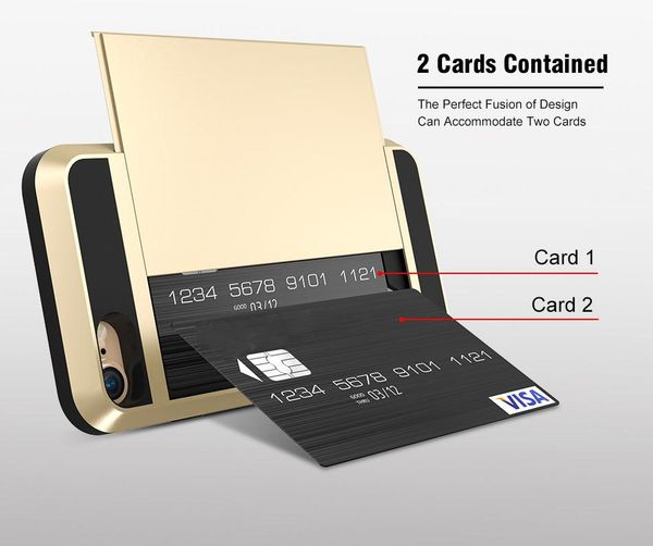 

новая карта карманный чехол для iphone x 8 7 6 6 s plus для samsung s8 s7 s6 слайд просторный бумажник case броня case