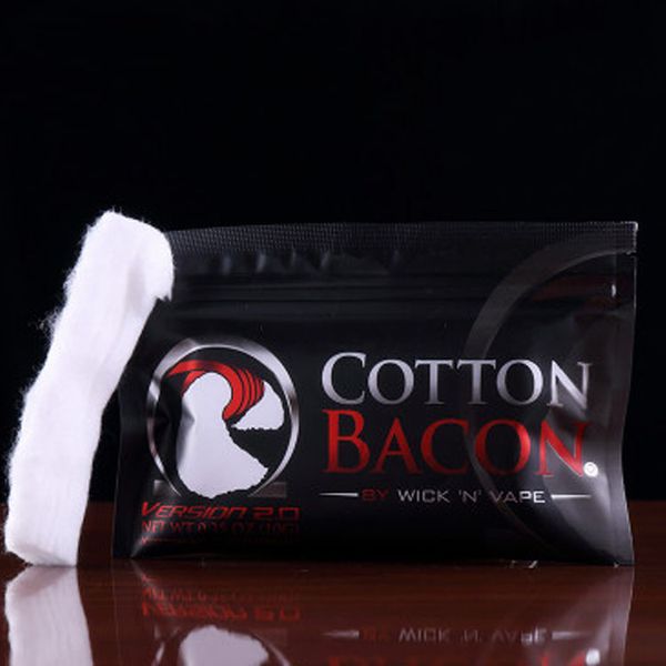 

cotton bacon 2.0 cotton 100% pure bacon cotton by wick n vape for diy rda rba atomizers e cigarette vaporizers free