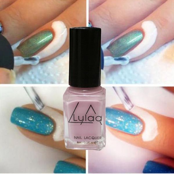 

wholesale- #15 lulaa pink 6ml peel off liquid tape latex tape peel off base coat nail art dec29, Red;pink