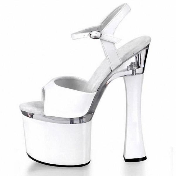 

customize stylish red black white 18cm super high heel platforms pole dance performance star model shoes wedding shoes d0210