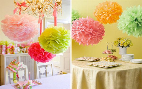 Zh01 Mint Kit Party Decoration Tissue Paper Pom Poms Fans Tissue