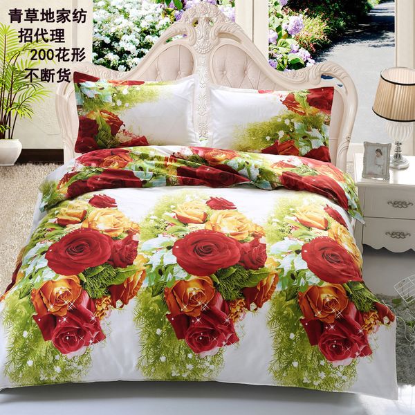 

wholesale-2016 4pcs 3d bedding sets bedding-set linen set cotton bed sheets king size no comforter duvet cover set bedclothes 072