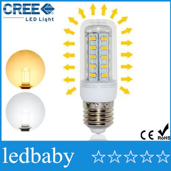 

cree high bright светодиодные лампы e27 5730 36leds corn led лампа 110 в 220 в 240 в 12 вт энергоэффективный прожектор настенный светильник