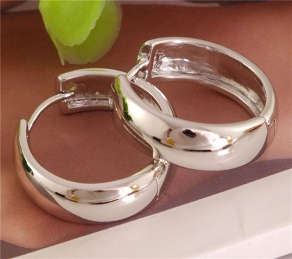 

wholesale-1pair silver plated hoop earrings jewelry women earings wholesale boucle d'oreille, Golden;silver