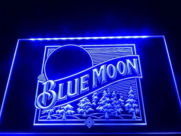 

LS353-б Blue Moon Beer Bar Pub Логотип неоновый свет Вход Decor Бесплатная доставка Dropshipping Оптов