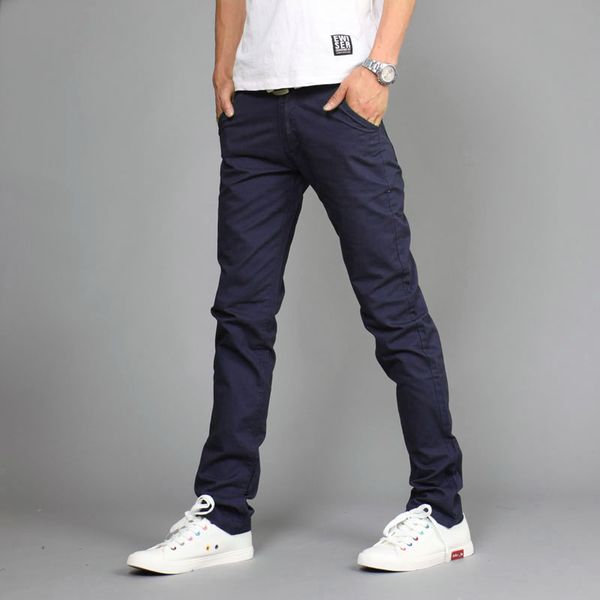 

wholesale-2016 spring fashion casual pants men, solid outside train slacks, mid waist cotton straight pants mens khaki joggers size 28-36, Black