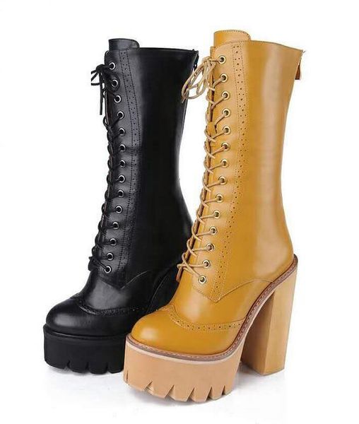 Wedge Half Fashion Heels Femmes Martin Campbell À Talons Boots Comme À Chunky 15cm Lacets Jeffrey Sculptées Platform Acheter Boots Motorcyle Hauts e29EDYHWI