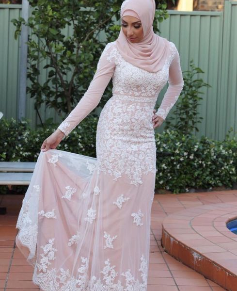 

arabic dubai lace evening dresses formal long sleeve evening gowns high neck pink prom dress robe de soiree arabic women formal party dress, Black;red