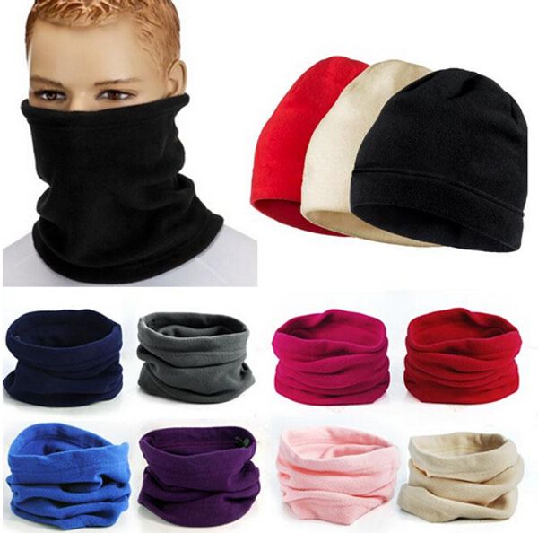 

thermal warm fleece snood neck scarfs warmer beanie hat ski balaclava ing, Blue;gray