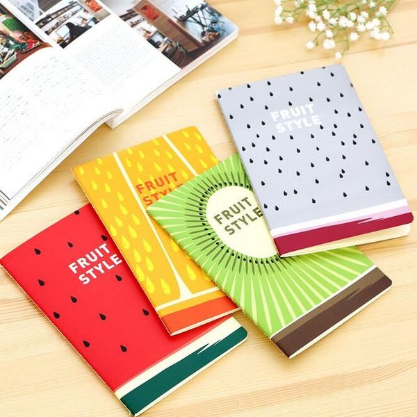 

wholesale- 1pcs/lot 210*142mm new arrival fresh fruit series a5 size notebook kids' diary agenda office school supplies, Purple;pink