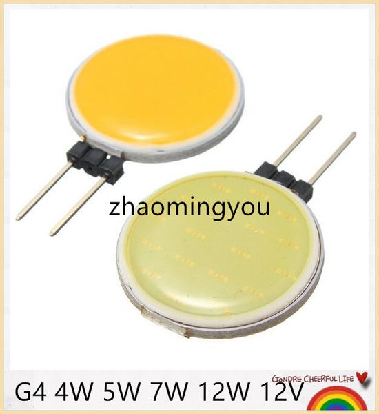 

10 шт. Самая низкая цена G4 COB DC12V 4 Вт 5 Вт 7 Вт 12 Вт Чистый теплый белый светодиод 15 18 30