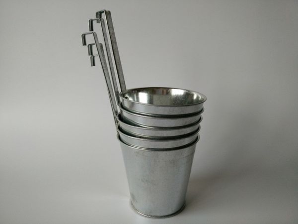 

d11*h20cm silvery metal flower planter hook planter wedding tub hanging basket party holder home and garden decor