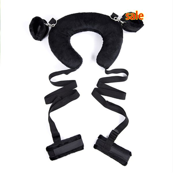 

master leg spreader straps with padded neck harness erotic bondage kinky pillow toy for couples