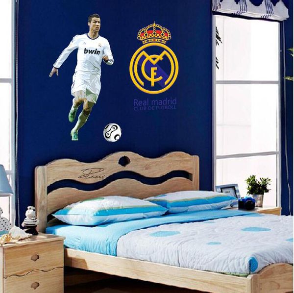Großhandel Fußballstar Cristiano Ronaldo Vinyl Wandaufkleber Für