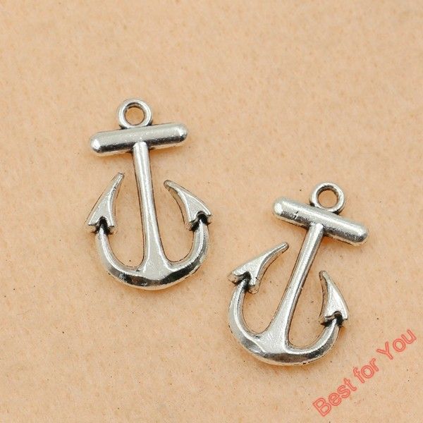 

80pcs antique silver tone anchor charms pendants fashion jewelry diy jewelry findings 16x11mm jewelry making, Bronze;silver