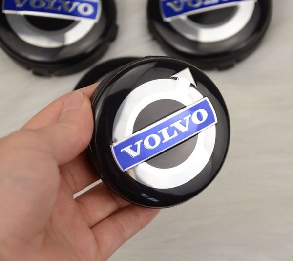 

20pcs / lot 64mm VOLVO черный синий колесный центр колпак крышки обода крышки эмблема для Vo