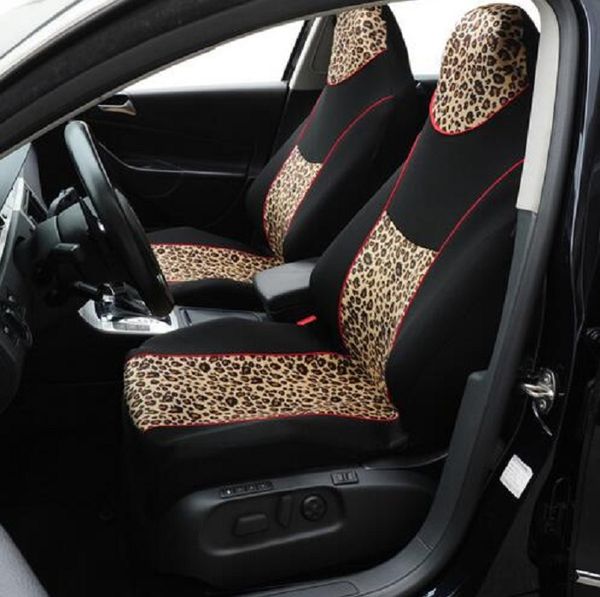 

car seat cover universal fit front seat elastic simple use washable breathable fashion leopard design