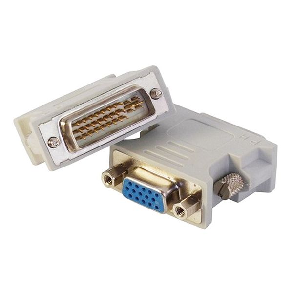 Wolesale 200 Pçs / lote Plugue adaptador de cristal líquido DVI plugue DVI24 + 5 fêmea DB15 conector DVI vira revolução de monitor VGA