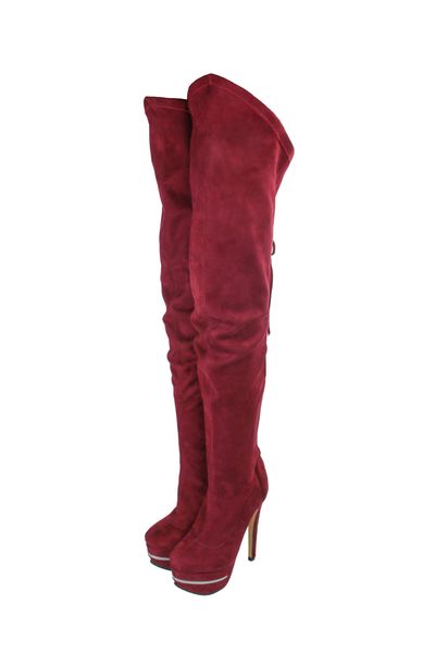 

kolnoo womens handmade high heel knee boots platform ziper closure lace-up deco winter fashion booty shoes xd331, Black