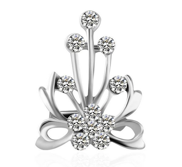 

10pcs mixes style fashion women brooches sparkling crystal brooches women birthday gift wedding brooches.fashion jewelry 2016 october style, Gray