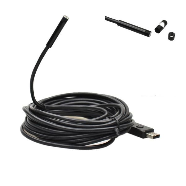 

wholesale-1.3mp 7mm waterproof flexible tube with light industrial endoscope usb car piping hd camera mouth speculum