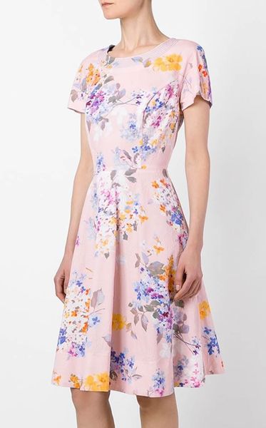 

flower print women a-line dress short sleeve casual dresses 074a5645, Black;gray