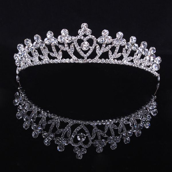 

elegant new stylish pretty silver crystal rhinestone wedding bridal crown tiara hair jewelry women party, Slivery;golden