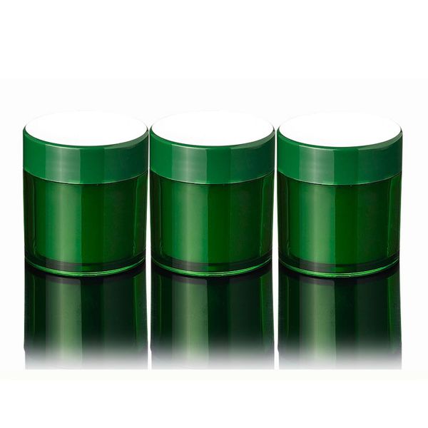 

50g Green Plastic Cream Bottle Refillable Empty Skin Care Cream Face Mask Bottle Jars Lady Makeup Containers 20pcs/lot FZ003