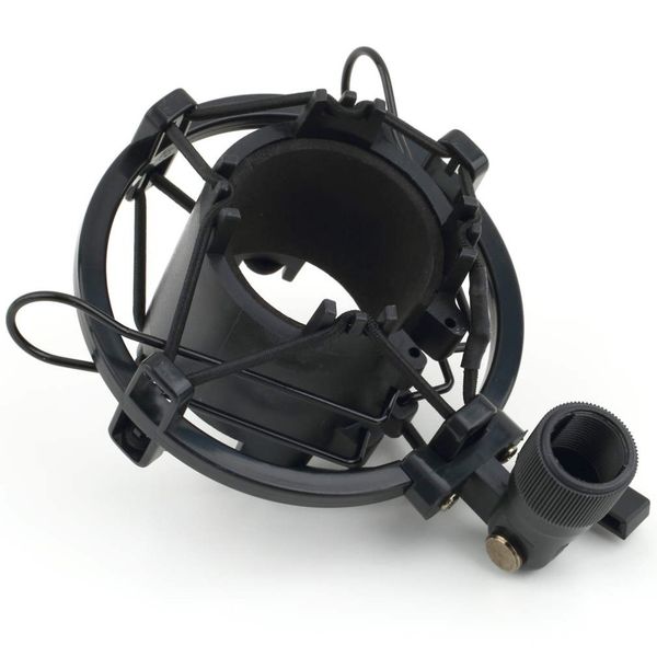 

black/silvert2 3kg bearable load mic microphone shock mount clip holder stand radio studio sound recording bracket professional 43-50mm