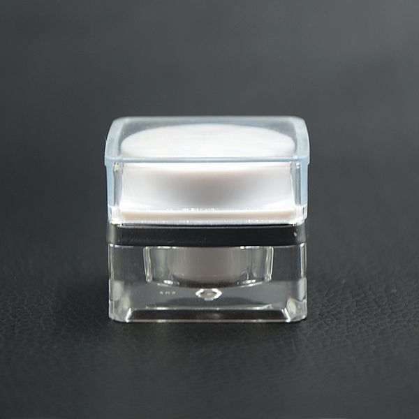 

5g High Quality Acrylic Sample Cream with Inner Cover Jars Empty MINI Essence Cream Bottle Jars Makeup Containers 20pcs/lot HN16