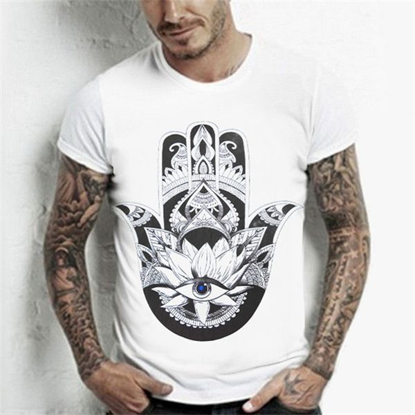 

wholesale-2016 men summer fashion 9 prints short sleeve o neck cotton t-shirt men shirt s m  xl xxl size snz0412-1, White;black