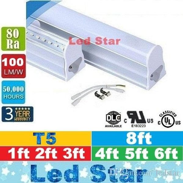 

1ft 2ft 3ft 4ft 5ft 8ft led t5 tube light cooler lighting integrated cree led light tube bulb ac 110 240v warranty 3 year
