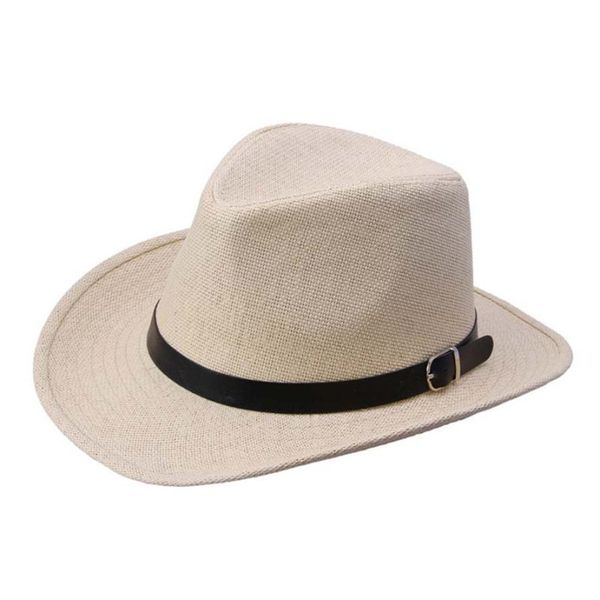 

wholesale-men straw fedora cap trilby beach sun hat sombrero cowboy sunhat bucket travel handmade band summer panama hat men, Blue;gray
