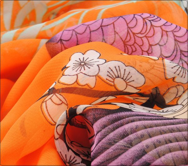 

headband and shawls summer arrivals long scarves georgette new chiffon 2016 ladies autumn peacock printed bask qdhom, White;black