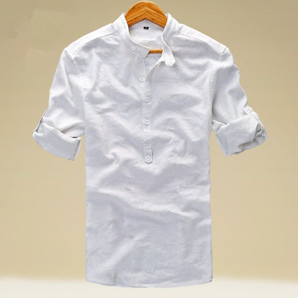 

wholesale-2016 brand new men shirt male dress shirts men's fashion casual long sleeve business formal shirt camisa social masculina lin, White;black