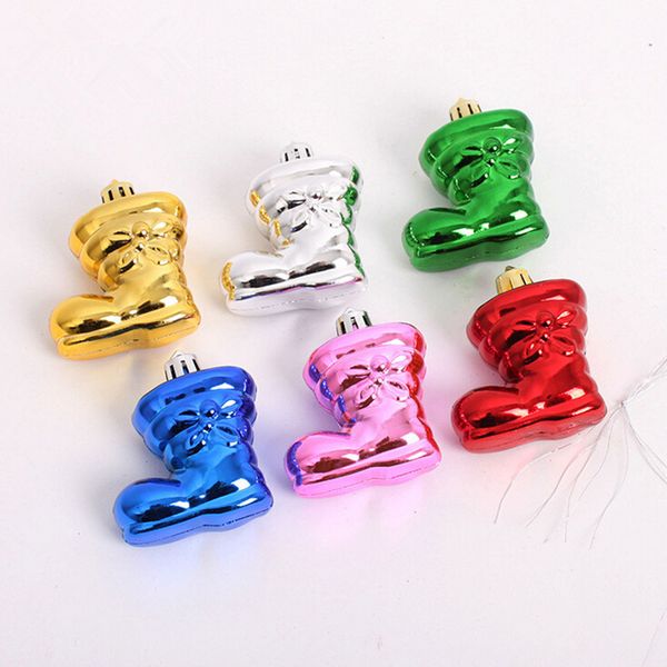 

christmas decorations 12 / bag 7cm plating shoes boots christmas decoration christmas supplies