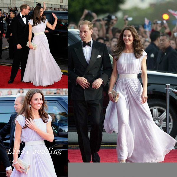 

kate middleton's style evening dress new arrival floor length long chiffon formal party prom gown celebrity dress, Black;red