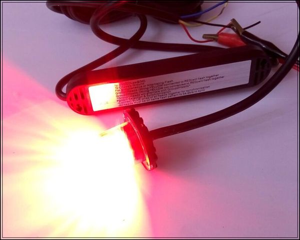 Spie stroboscopiche esterne per auto a LED luminose da 8 W di alta qualità, luci di emergenza a scomparsa, luce della polizia, modello 22flash, impermeabile IP67