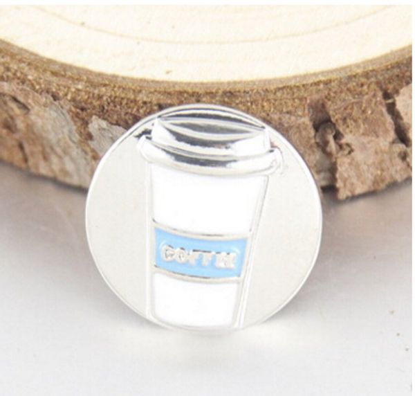 

drop shipping alloy diy charm 20mm coffee circle drop oil noosa button sanp button jelwery accessories noosa chunks snap button fit necklace
