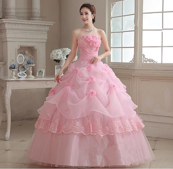 Cheap Beading Princess Wedding Dresses Ball Gown Bridal Dresses