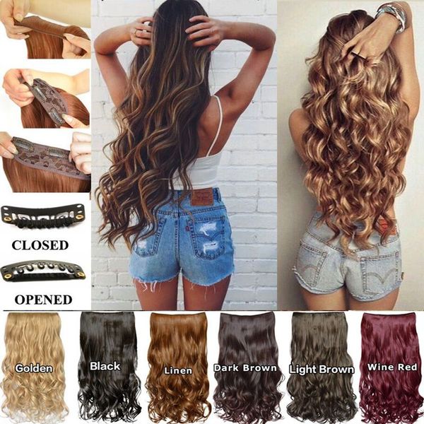 Z F Charming 5 Clip In Hair Extensions 12 Inch Long Curly Wave
