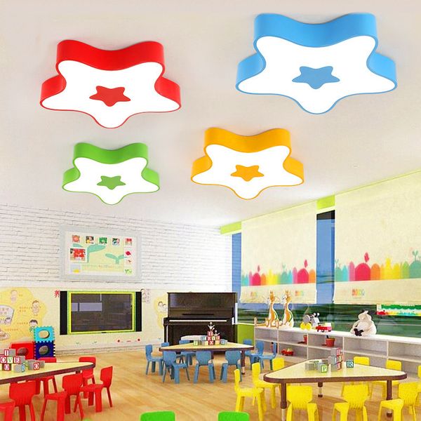 2019 Children S Room Lamp Bedroom Led Ceiling Lights Warm Color Five Corners Star Nursery Led Lamp Kindergarten Cartoon Ceiling Lamp From