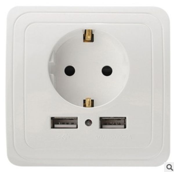 Coswall Wall Power Socket Plug Grounded 16a Eu Standard Electrical