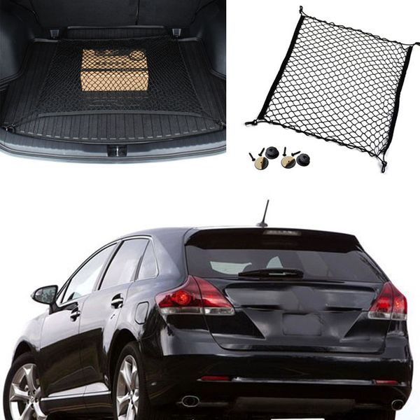 

for toyota venza car auto rear trunk cargo organizer storage seat plain vertical net luggage organizer nylon liner cover