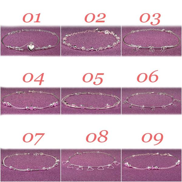 

Заказ смешивания Оптовая стерлингового серебра 925 пробы Модные браслеты звено це